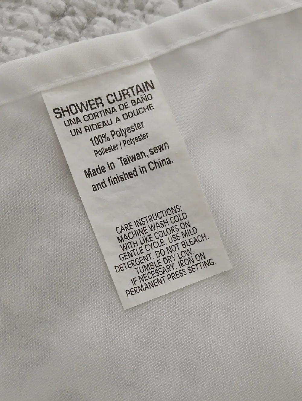 Shower Curtain Liner White 100% Polyester 70x72